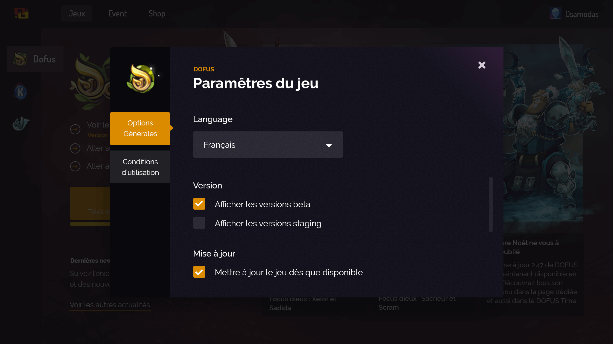 launcher ui settings popup