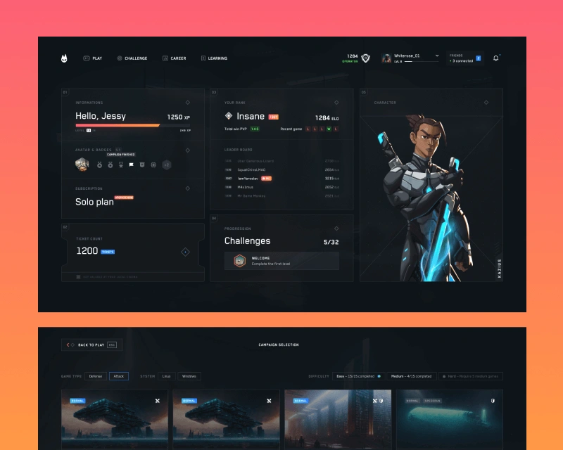 project thumbnails ui cybersecurity saas